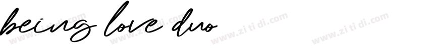 being love duo字体转换